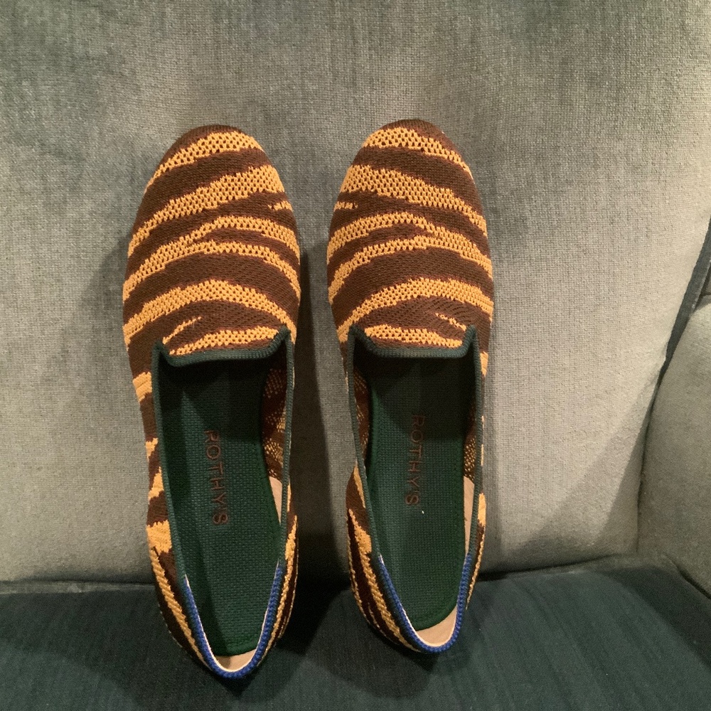 Rothys Chai Zebra Loafers - image 1